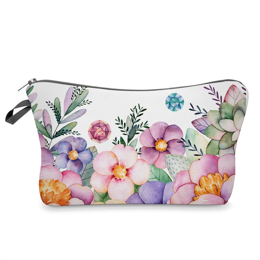 Cosmetic organizer bag make up Flowers 3D printing Cosmetic Bag Fashion Women Brand makeup bag