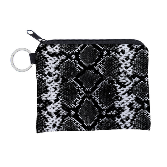 Serpentine printing waterproof Purse Card Key Pouch Small Zipper Coin Purse Card Holder Mini square wallet