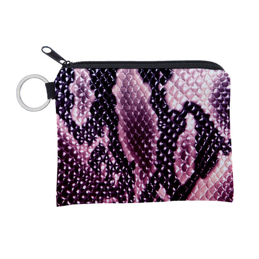 Serpentine printing waterproof Purse Card Key Pouch Small Zipper Coin Purse Card Holder Mini square wallet